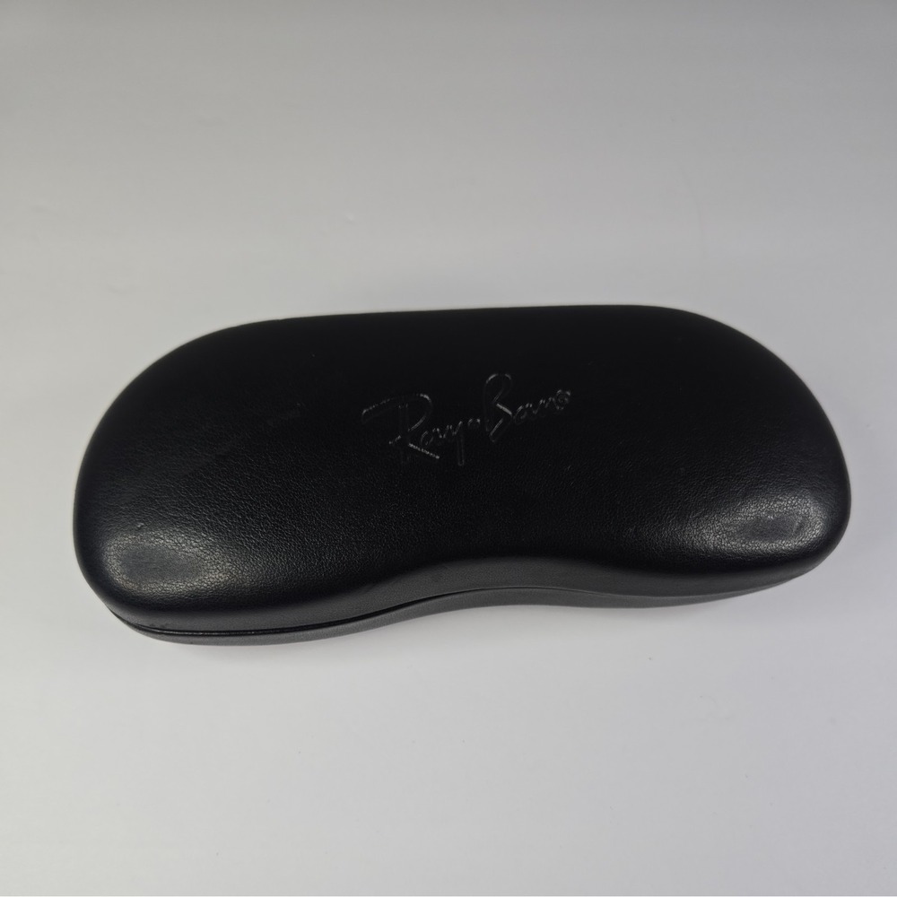 Ray Ban Eyewear Sunglasses Hard Case Black Large Clamshell Felt Lining